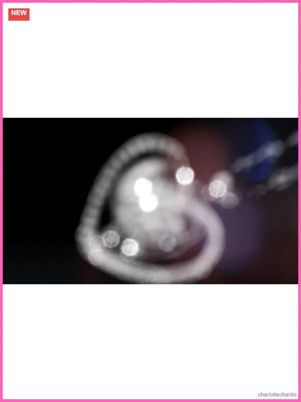 Heart Pendant Necklace Platinum Filled 925 Silver Moissanite I Love You